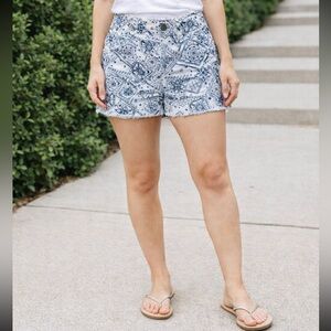 Faded Glory Blue and White Jean Shorts